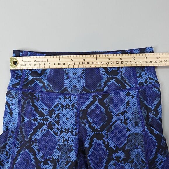 Lululemon Speed Tight IV Womens 2 Blue Mini Ziggy Snake Full-On Athleisure - Picture 8 of 16